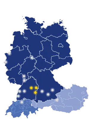 SMS Business Software Solution GmbH Locations in Germany.